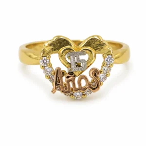 DISEÑO DE 15 AÑOS EN ORO FLORENTINO MIDE 9.5GR
